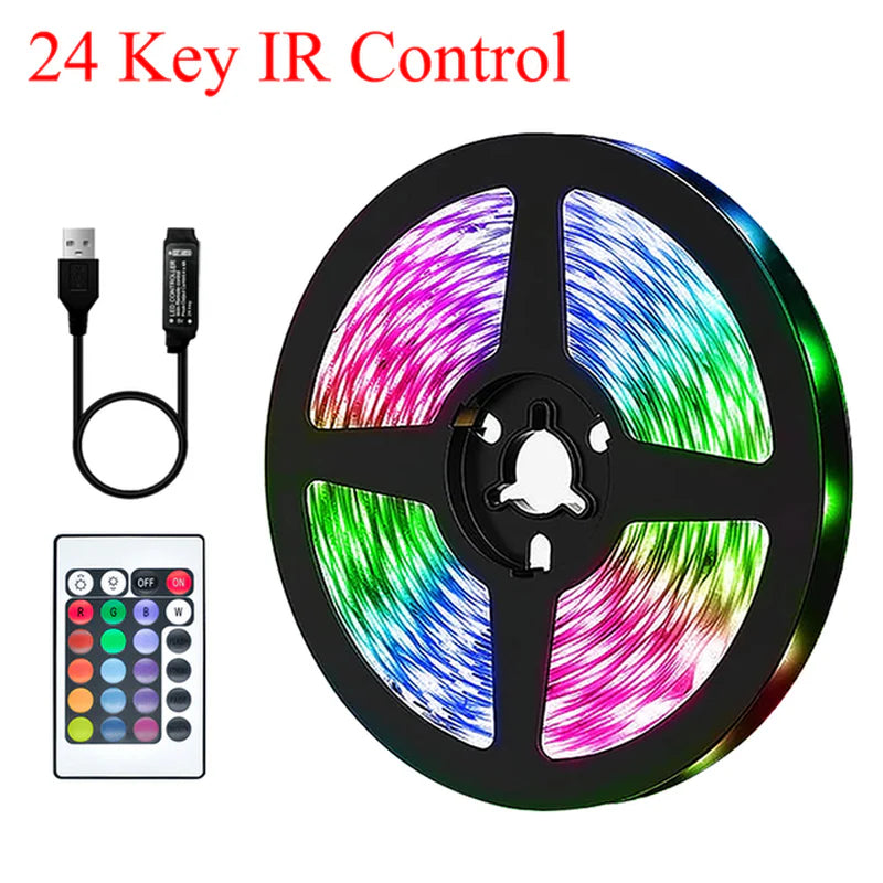 10M 20M LED Strip Lights RGB 5050/RGBIC WS2812B Infrared Bluetooth Ontroller TV Backlight Room Luces Luminous Decorate Fita Lamp